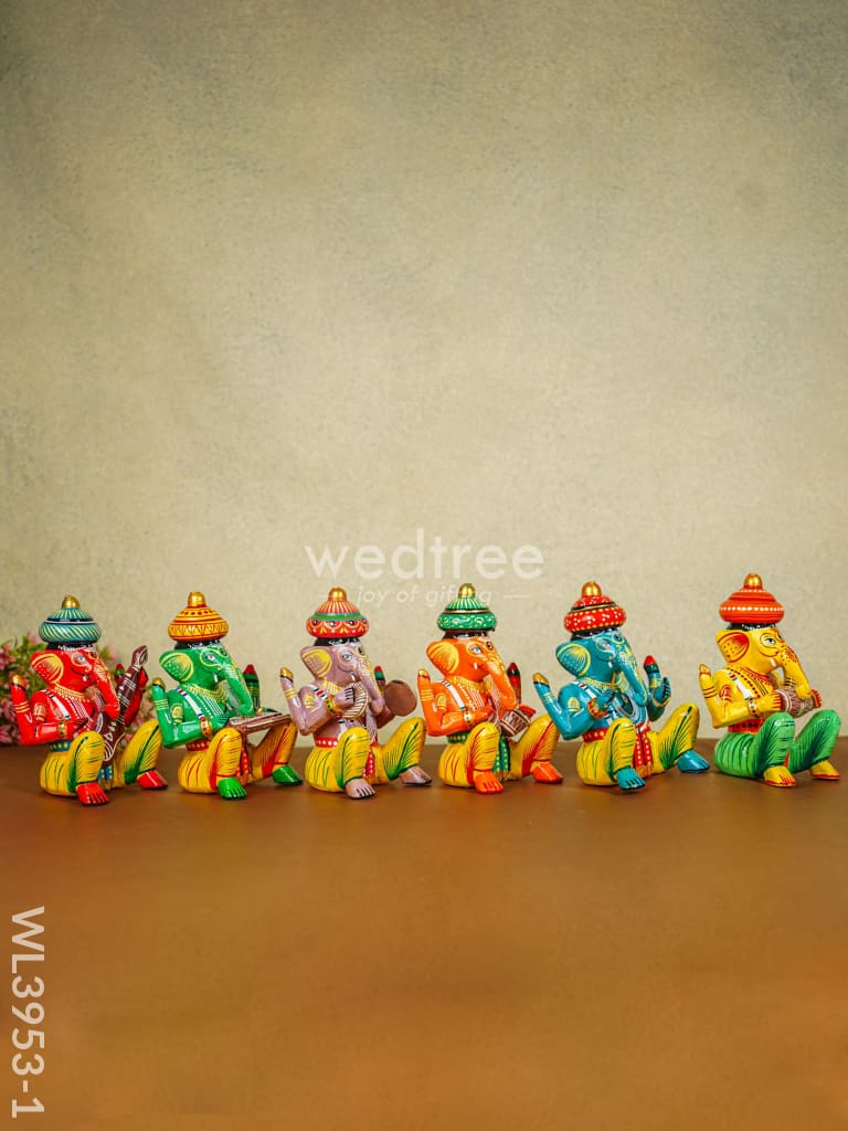 Ganesha Band Set - Wl3953 Wooden Decor