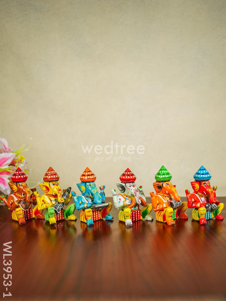 Ganesha Band Set - Wl3953 Wooden Decor