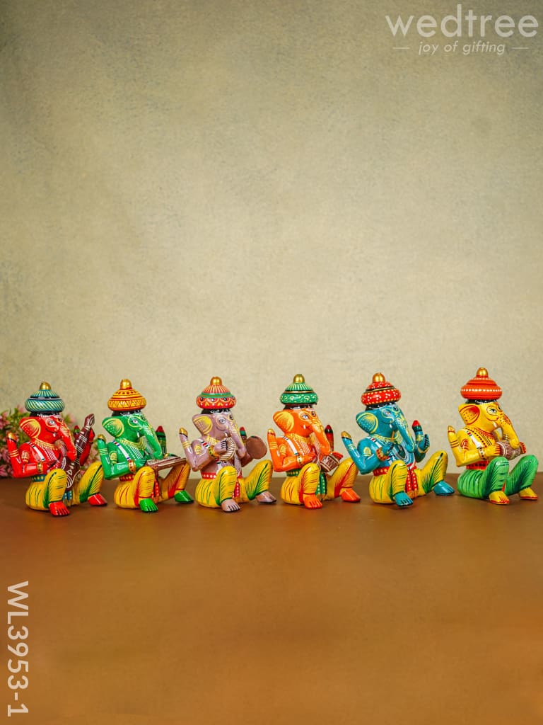 Ganesha Band Set - Wl3953 Wooden Decor