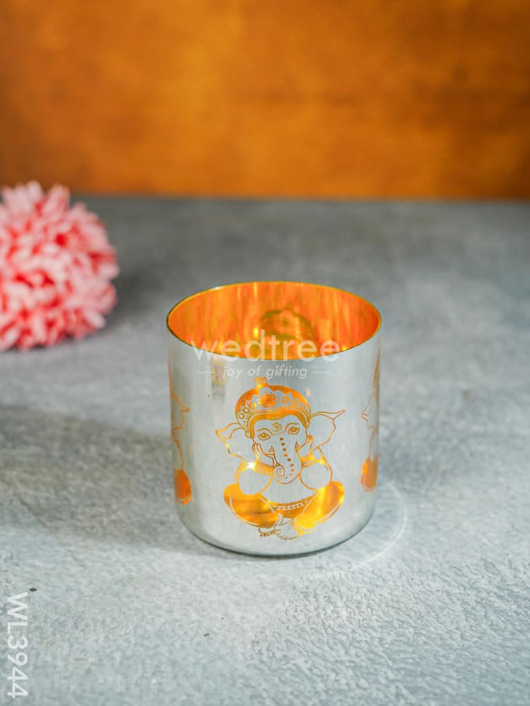 Ganesha Engraved Candle Holder - Wl3944 Candles & Votives