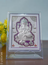 Ganapathi Frame With Stand - Wl4167-2 German Silver Photo