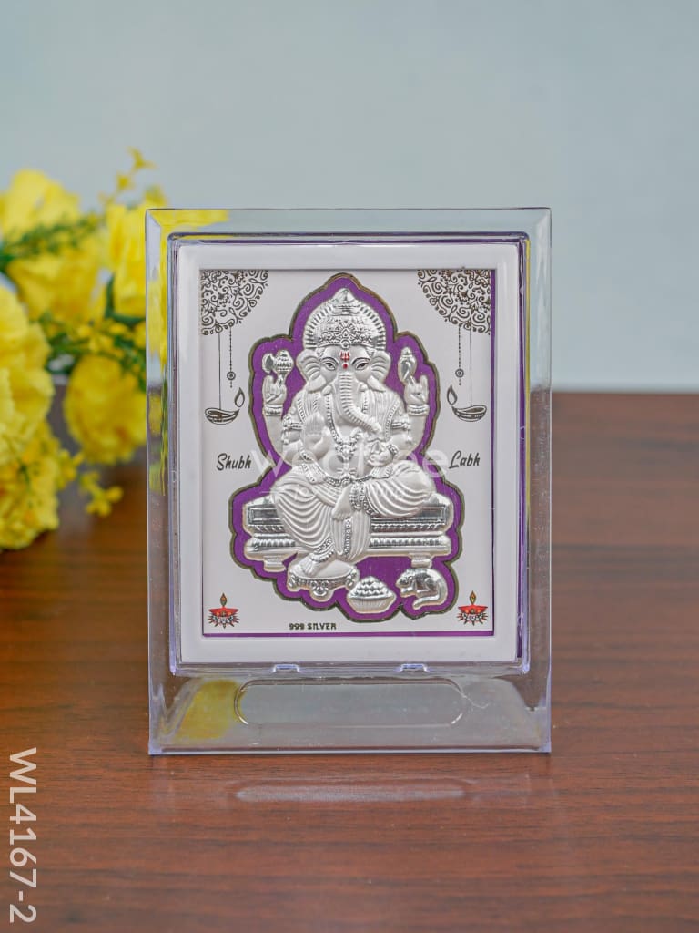 Ganapathi Frame With Stand - Wl4167-2 German Silver Photo