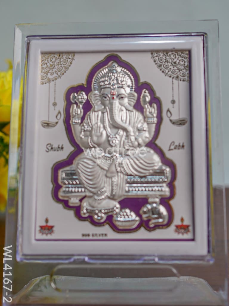 Ganapathi Frame With Stand - Wl4167-2 German Silver Photo