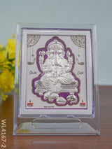 Ganapathi Frame With Stand - Wl4167-2 German Silver Photo