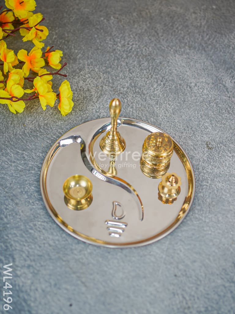 Ganesha Pooja Thali Set - Wl4196 Utilities