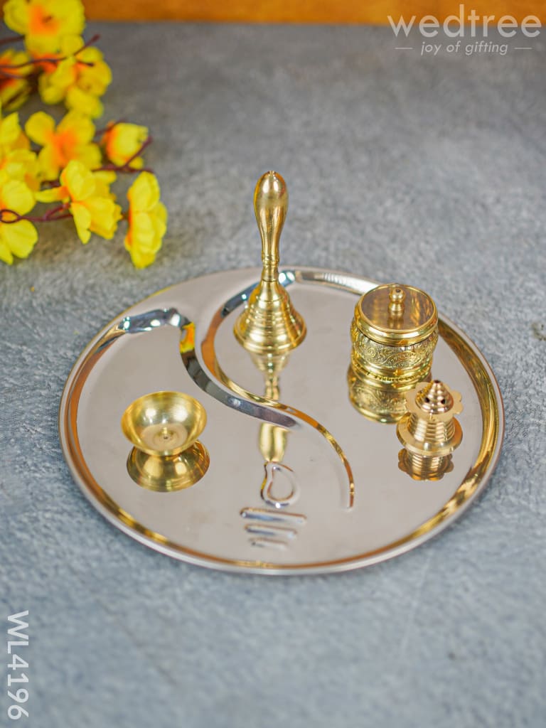 Ganesha Pooja Thali Set - Wl4196 Utilities