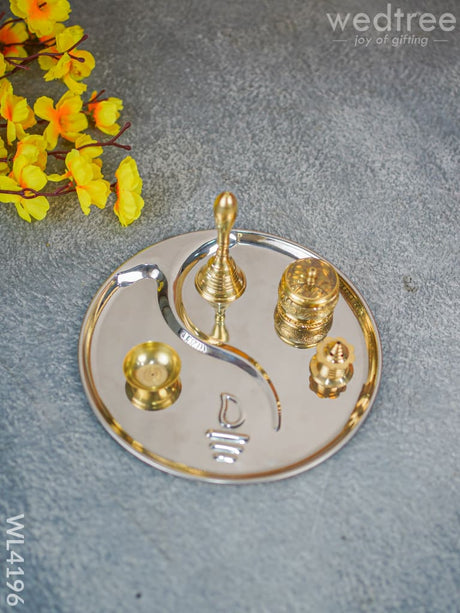 Ganesha Pooja Thali Set - Wl4196 Utilities