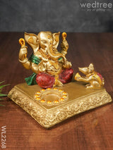 Ganesha T Light Holder With Mouse - Wl2268 Candles And Votives