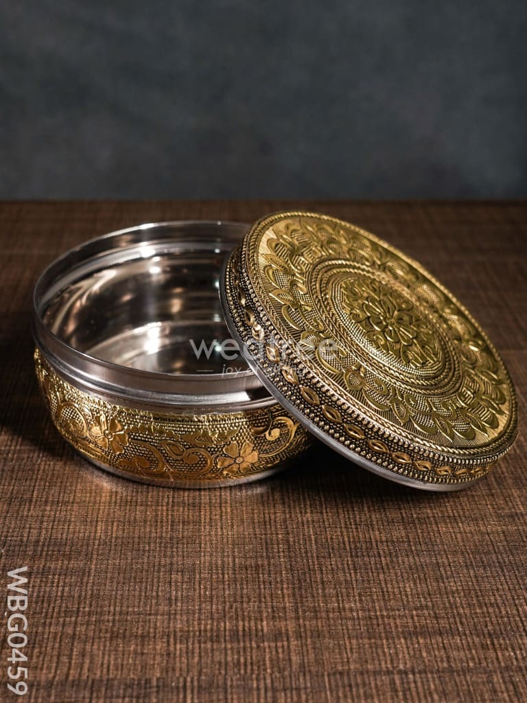 German Oxidised Poori Box - Wbg0459 Utensils