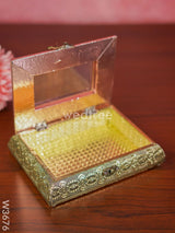 German Oxidised Transparent Dry Fruit Box 7 X Inch - W3676