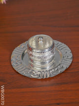 German Silver Kumkum Holder - 4 Inch Wbg0070 Holders