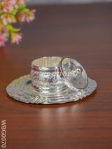 German Silver Kumkum Holder - 4 Inch Wbg0070 Holders