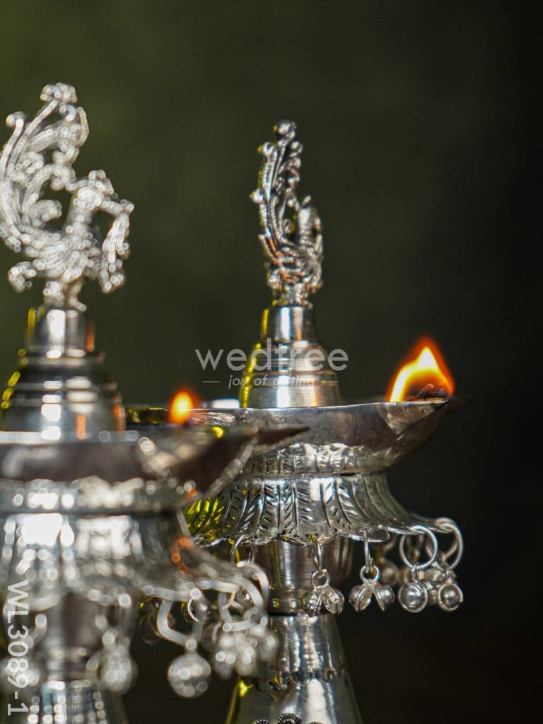 German Silver 5-Face Annapakshi Diya - Wl3089 Diyas