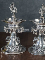 German Silver 5-Face Annapakshi Diya - Wl3089 Diyas