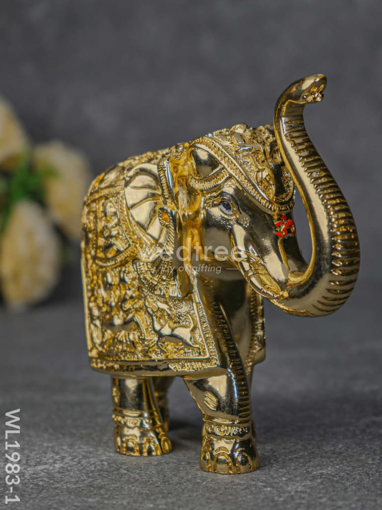 German Silver 6.5 Inches Elephant - Wl1983 Figurines