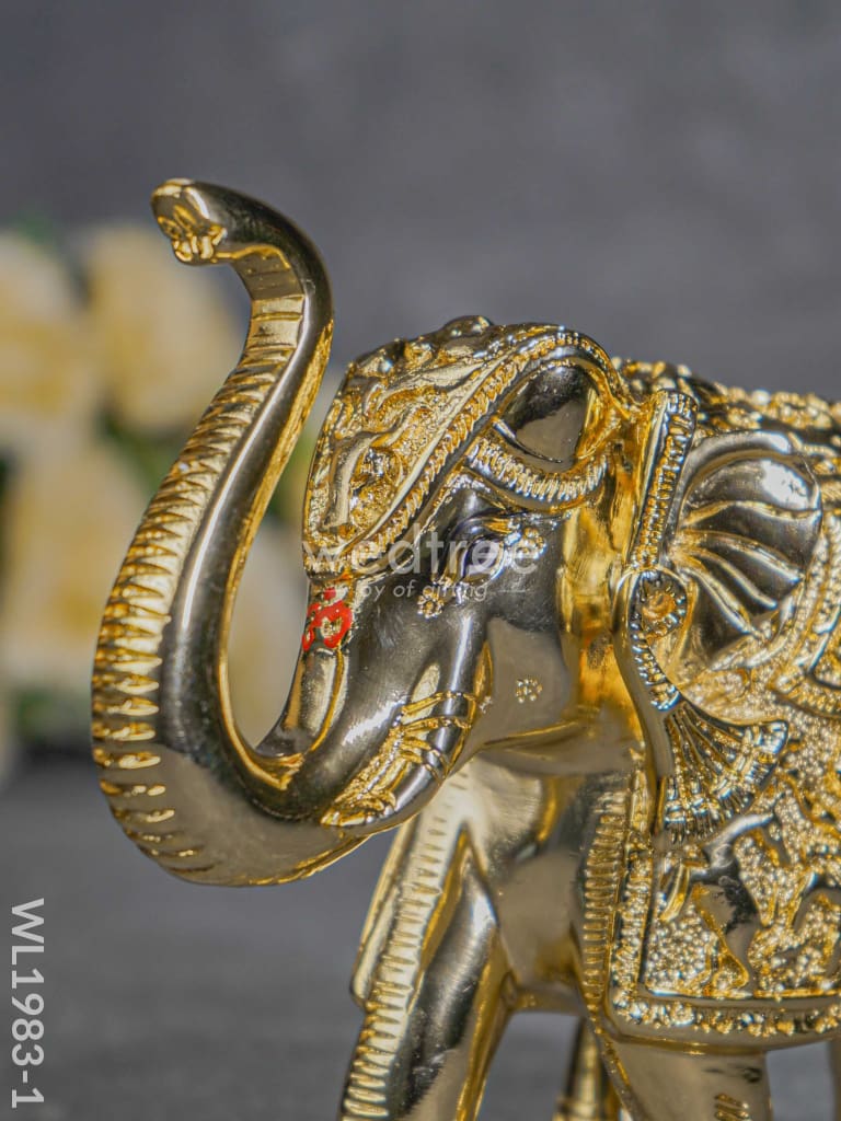 German Silver 6.5 Inches Elephant - Wl1983 Figurines