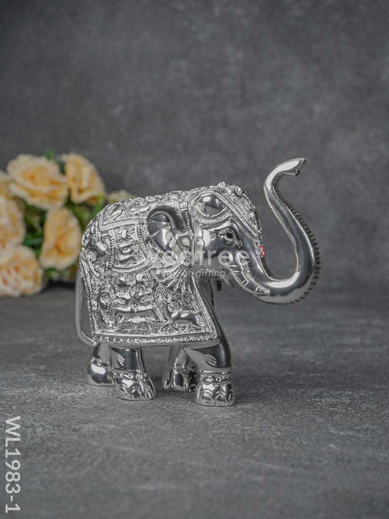 German Silver 6.5 Inches Elephant - Wl1983 Figurines