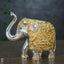 German Silver 6.5 Inches Elephant - Wl1983 Gold With Wl1983-1 Figurines