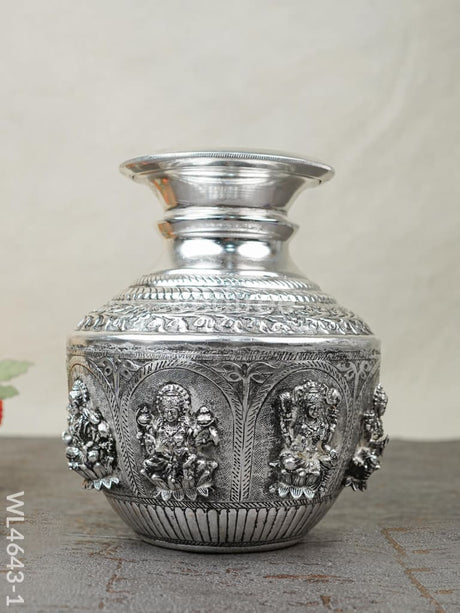 German Silver Antique Astalakshmi Kodam - Wl4643-1 Pooja Utility