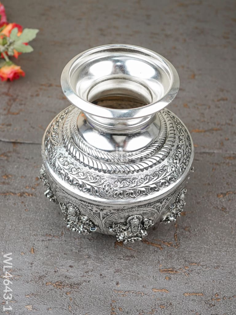 German Silver Antique Astalakshmi Kodam - Wl4643-1 Pooja Utility