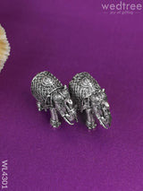 German Silver Antique Elephant - 1.8 Inch Wl4301 Figurines