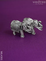 German Silver Antique Elephant - 1.8 Inch Wl4301 Figurines