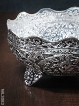 German Silver Antique Prasadam Bowl - Wl3083 Pooja Utility