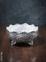 German Silver Antique Prasadam Bowl - Wl3083 Pooja Utility