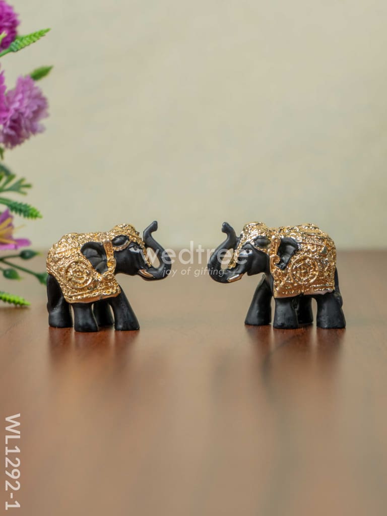 German Silver - Baby Elephant 1.5 Inch ( Set Of 2 ) Wl1292 Figurines