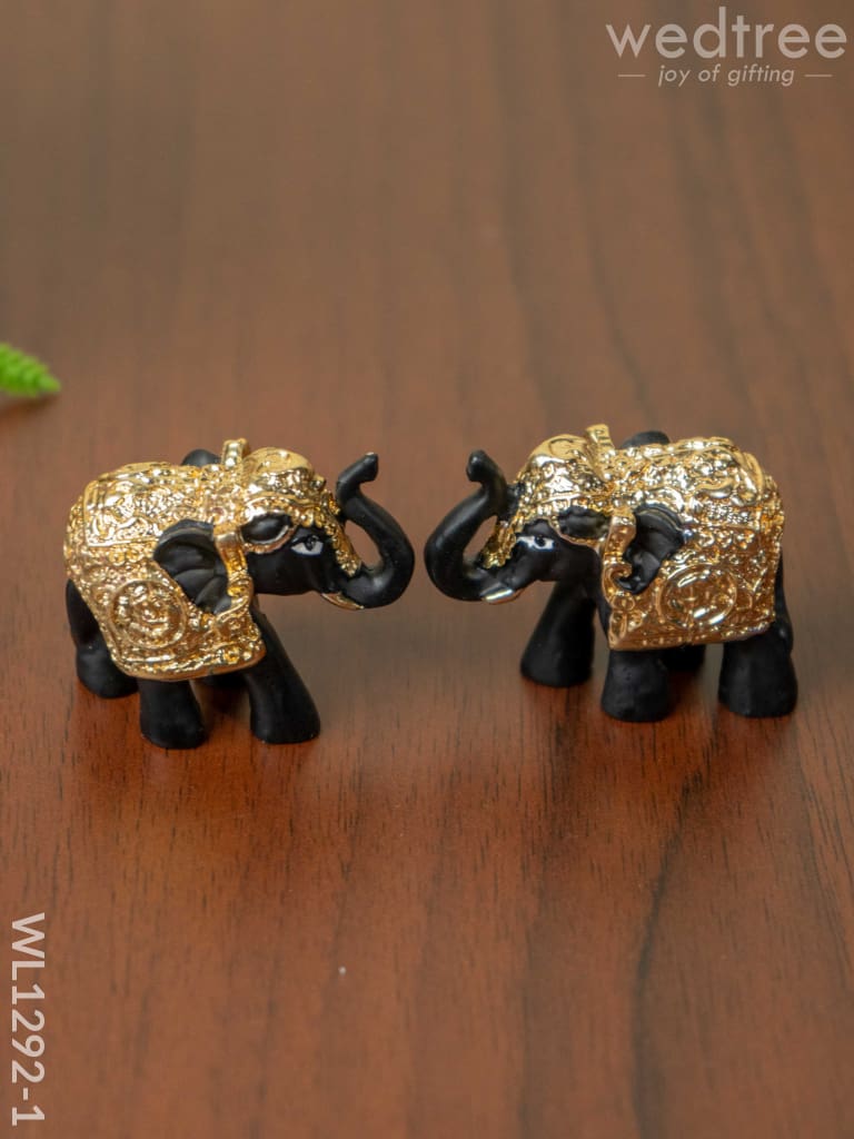 German Silver - Baby Elephant 1.5 Inch ( Set Of 2 ) Wl1292 Figurines