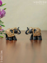 German Silver - Baby Elephant 1.5 Inch ( Set Of 2 ) Wl1292 Figurines