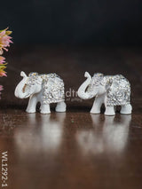 German Silver - Baby Elephant 1.5 Inch ( Set Of 2 ) Wl1292 Figurines