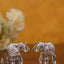 German Silver - Baby Elephant 1.5 Inch (Set Of 2) Wl1292 Finish Figurines