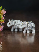 German Silver - Baby Elephant 1.5 Inch ( Set Of 2 ) Wl1292 Figurines