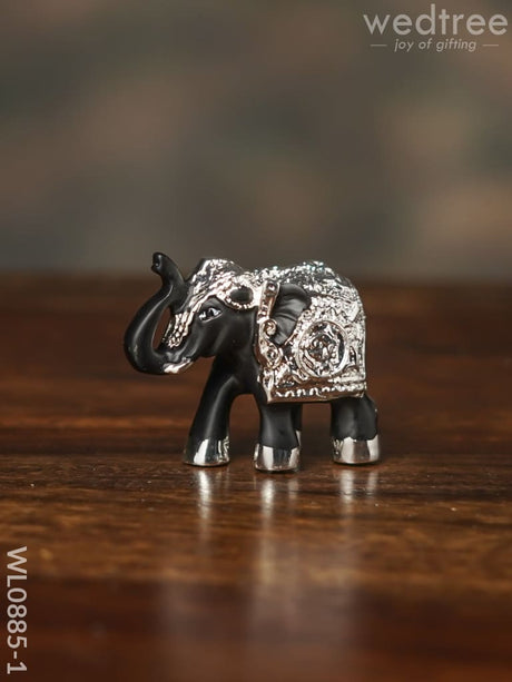 German Silver Baby Elephant (Set Of 2) - Wl0885 Figurines