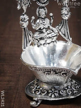 German Silver Balaji Lakshmi Diya (Antique Finish) - Wl2431 Silver Diyas