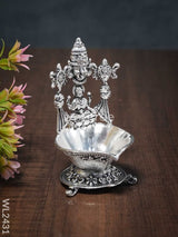 German Silver Balaji Lakshmi Diya (Antique Finish) - Wl2431 Silver Diyas