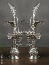 German Silver Banana Tree (Set Of 2) -8.5 Inches - Wl1788 Pooja Utility