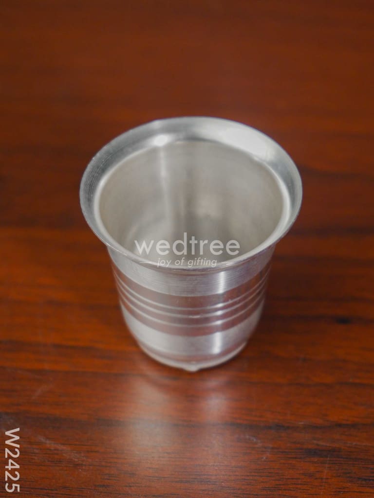 German Silver Coated Glass (Small) - W2425 Pooja Utility