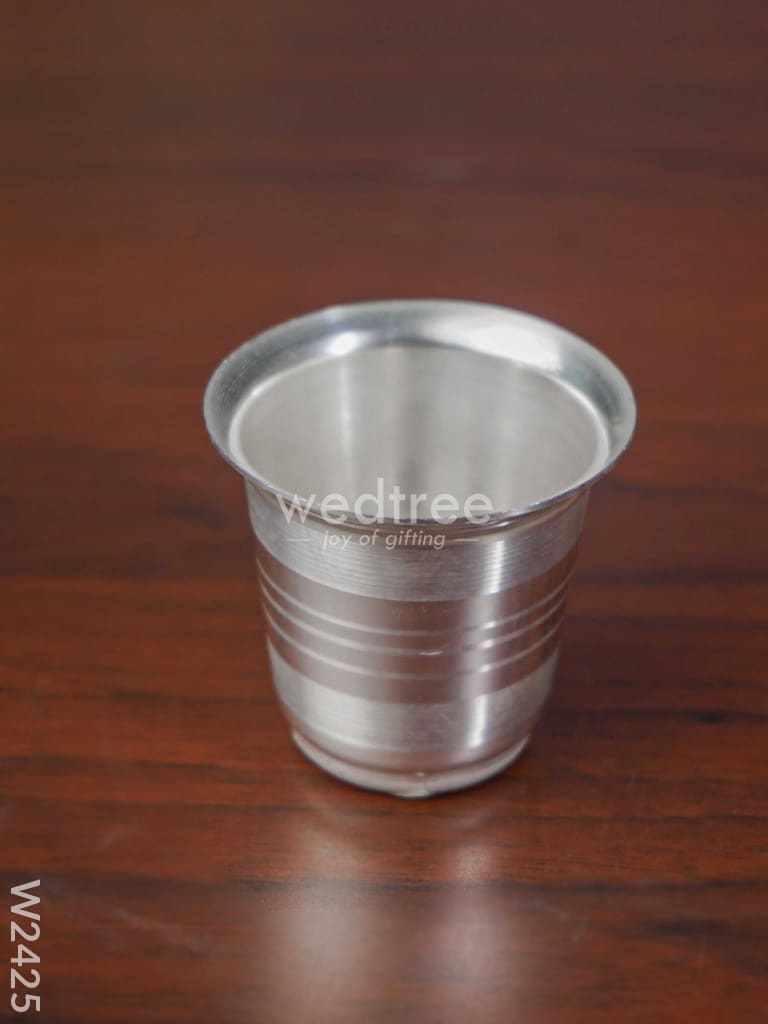 German Silver Coated Glass (Small) - W2425 Pooja Utility