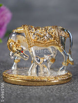 German Silver Cow And Calf - Gold Wl1944-1 Figurines