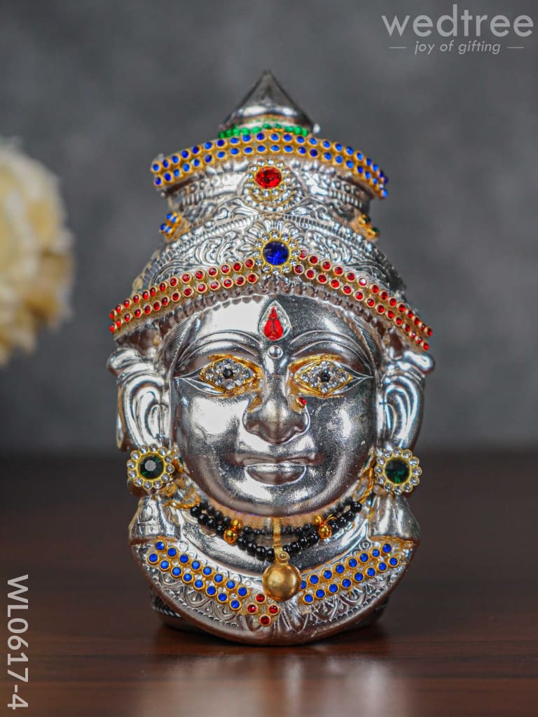 German Silver Lakshmi Face - Wl0617 Finish Pooja Utility