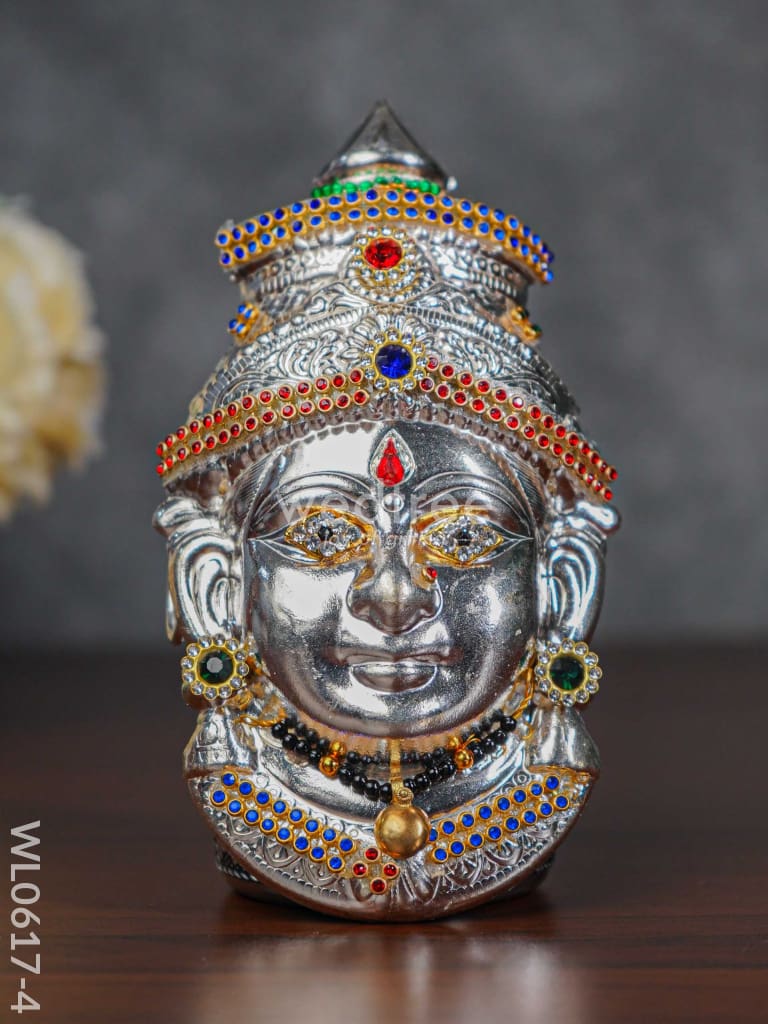 German Silver Lakshmi Face - Wl0617 Finish Pooja Utility