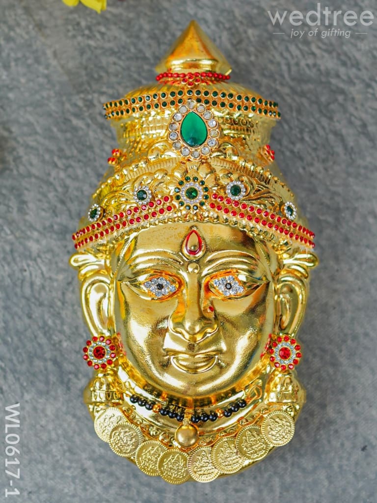 German Silver Lakshmi Face - Wl0617 Pooja Utility