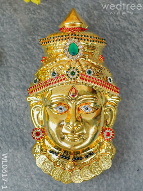 German Silver Lakshmi Face - Wl0617 Pooja Utility