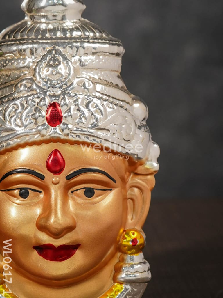 German Silver Lakshmi Face - Wl0617 Pooja Utility