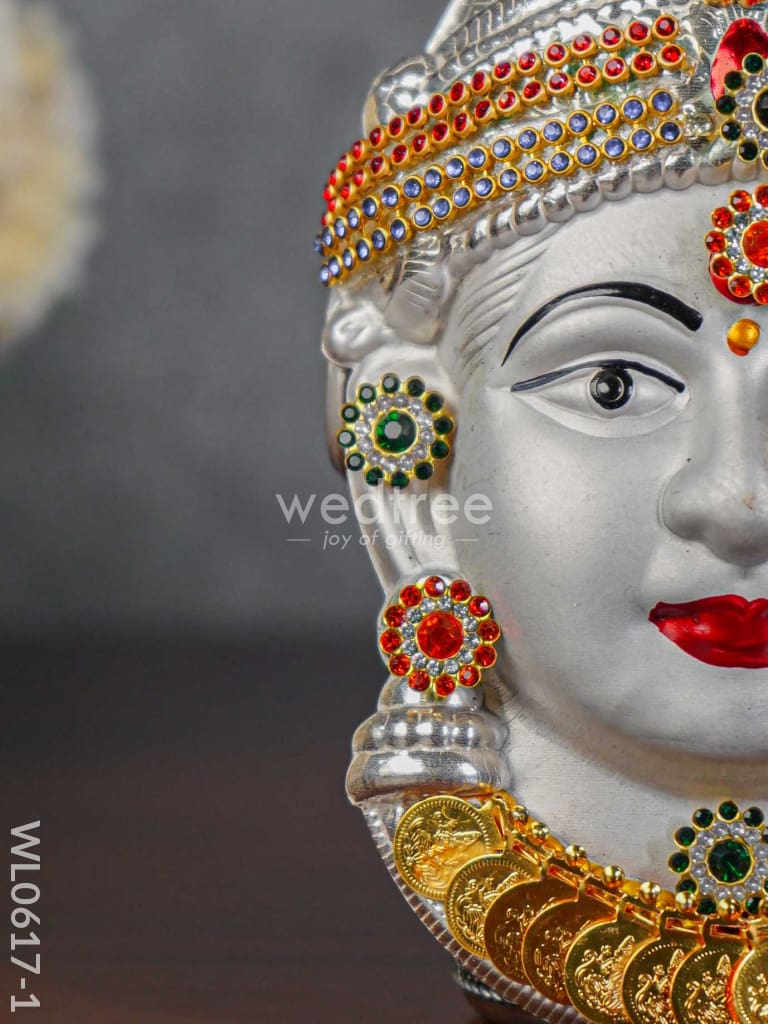 German Silver Lakshmi Face - Wl0617 Pooja Utility