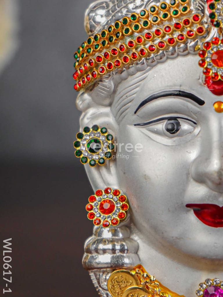 German Silver Lakshmi Face - Wl0617 Pooja Utility