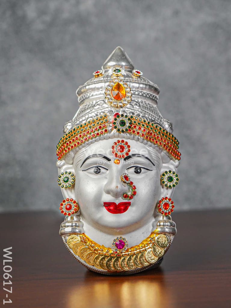 German Silver Lakshmi Face - Wl0617 Pooja Utility