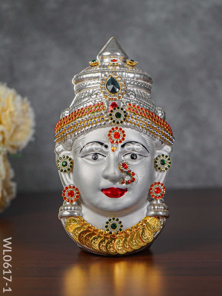 German Silver Lakshmi Face - Wl0617 Pooja Utility